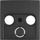 Plaque centrale Berker s1 - radio TV sat - anthracite