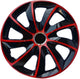 Nrm - enjoliveurs extra stig 15 - rouge noir - lot de 4 pièces - abs durable résistant
