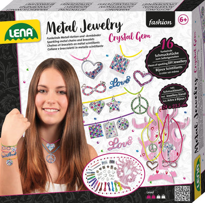 Lena ensemble de bijoux filles 24 x 23,5 cm acier cuir artificiel carton