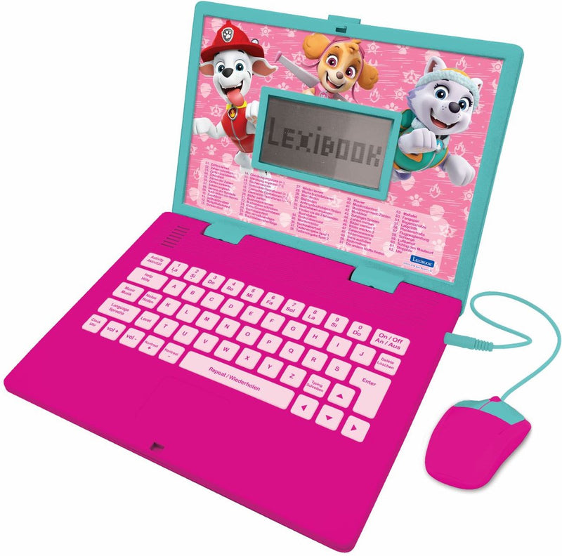 Ordinateur portable éducatif bilingue Lexibook Paw Patrol Girls avec 124 activités (et les)