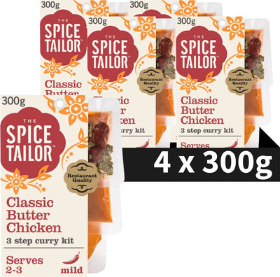Poulet au beurre classique The Spice Tailor - Curry indien - Forfait repas avec épices indiennes - Pack économique - 5 x 300 grammes