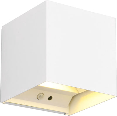 Rl vis ton talent de réalité lumineuse - applique murale - blanc mat - incl. 2x smd 1w - rechargeable - sans fil - détecteur de mouvement - capteur crépusculaire - alimentation par batterie - éclairage extérieur - ip44