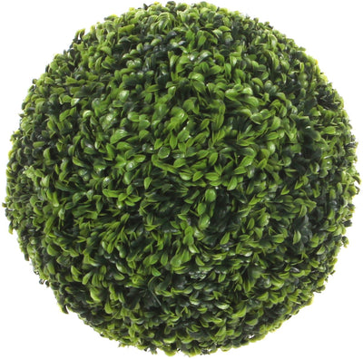 Mica décorations plante artificielle boule de buis - feuille de thé - vert - d37 cm - résistant aux UV - plante de buis - boule de buis
