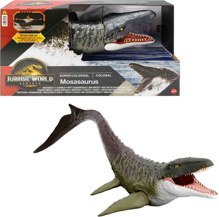 Jurassic World super colossal mosasaure - figurine jouet - 4 ans et plus