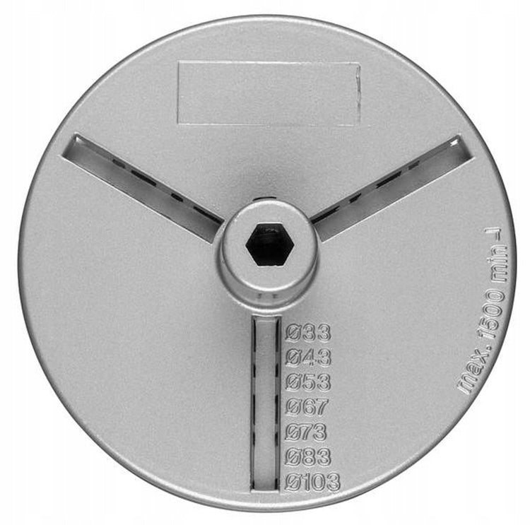 Brides de support Bosch pour scies cloches avec revêtement en carbure de tungstène - grain hm 73 - 103 mm (1)