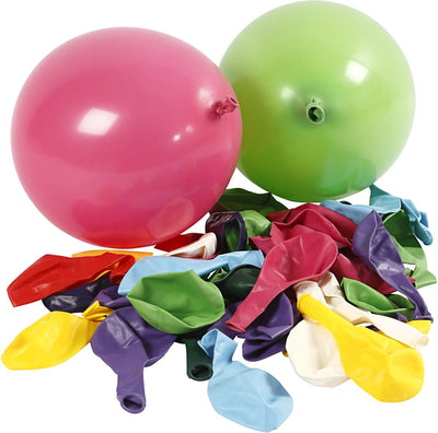 Ballons Creativ company, ronds, d 23 cm, différentes couleurs, 100 pièces 1 boîte
