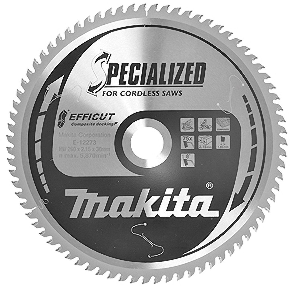 Accessoires Makita lame de scie à tronçonner wpc – e-12273