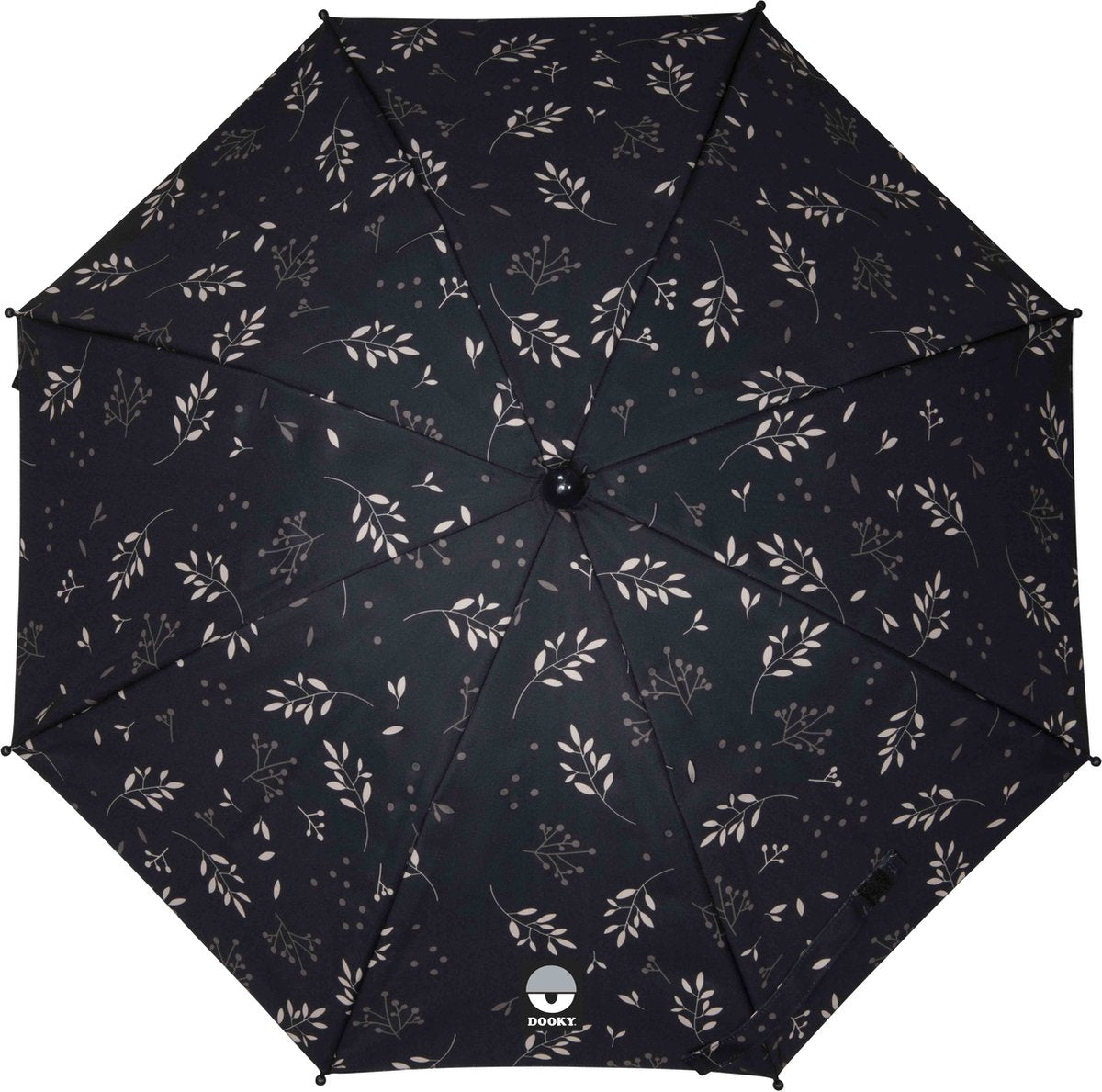 Poussette parasol Dooky - feuilles romantiques noir