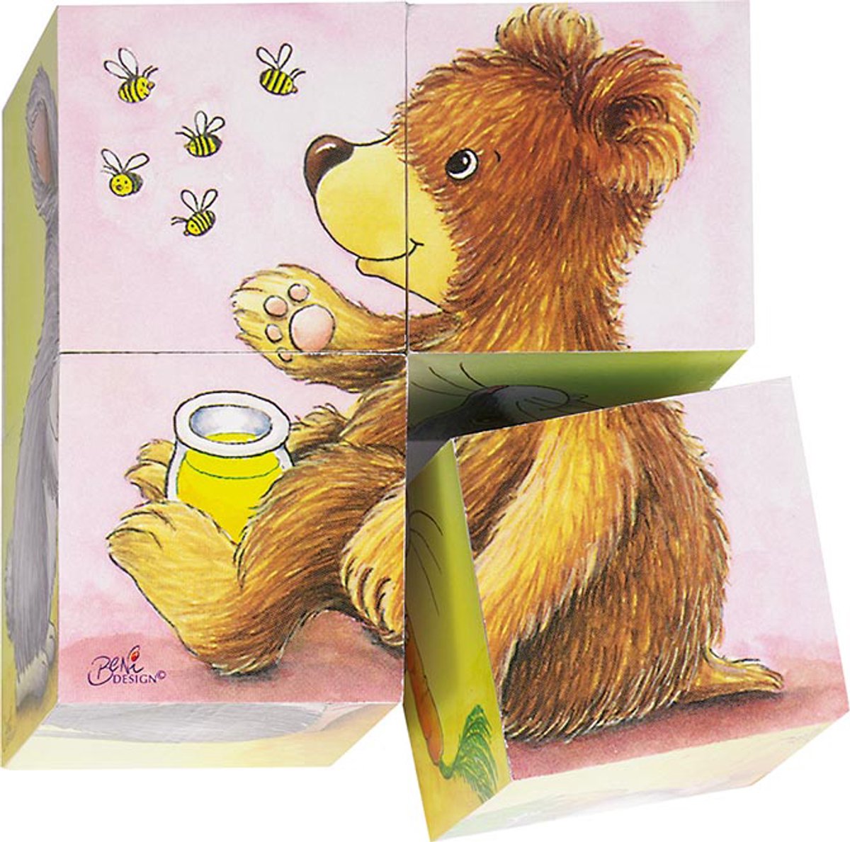 Goki Block Block Puzzle Baby Animaux