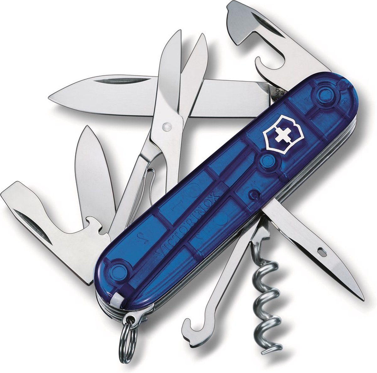 Victorinox Swiss army grimpeur multi-outil 14 fonctions bleu transparent
