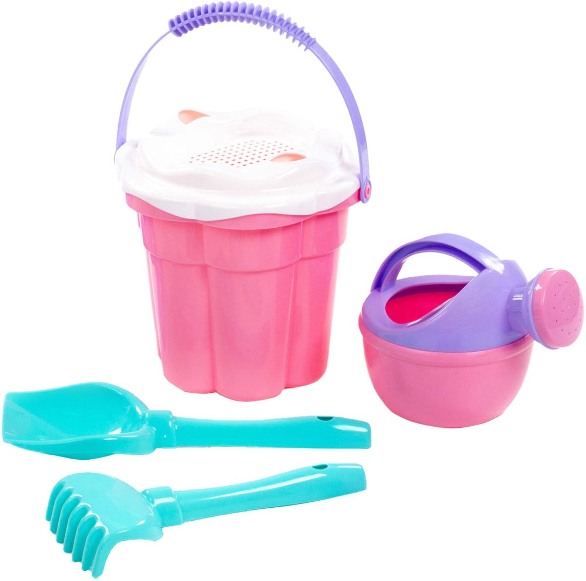 Toys Cavallino Cavallino Classic Bucket Set Pink, 5dlg.