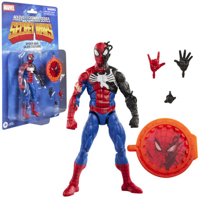 Marvel Legends Series Secret Wars Spider-Man (costume d'extraterrestre), figurine d'action de 6 pouces à collectionner