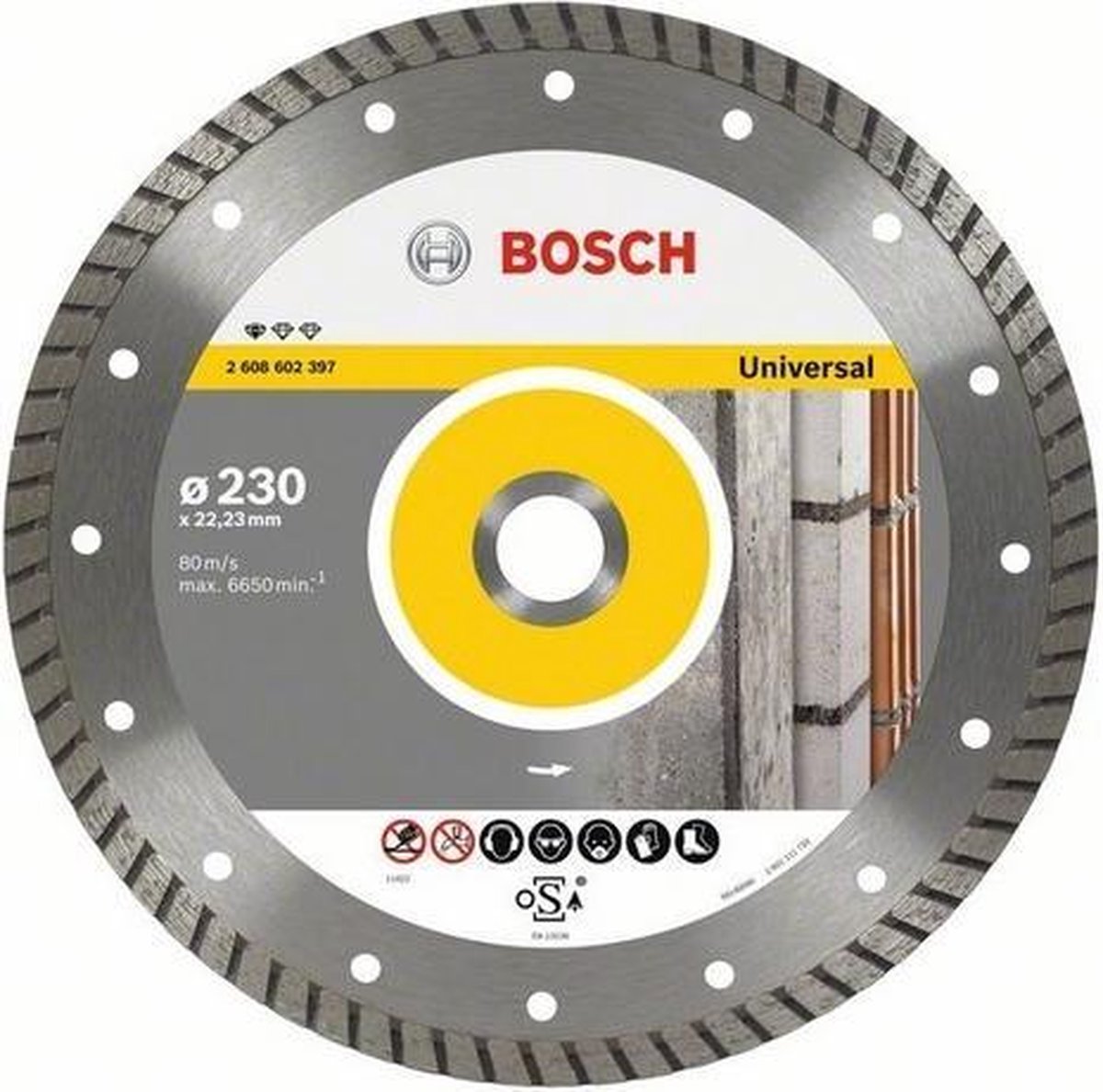 Bosch - disque à tronçonner diamanté standard pour turbo universel 115 x 22,23 x 2 x 10 mm