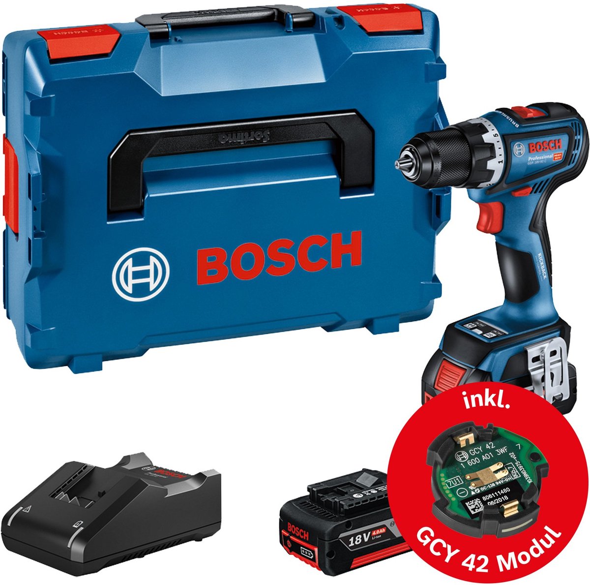 Bosch gsr 18v-90 c - perceuse sans fil - 2x batteries 18v 5,0ah