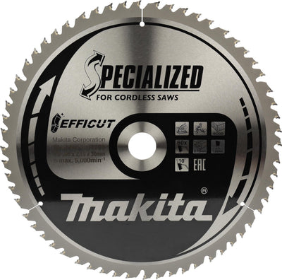 Accessoires Makita lame de scie à tronçonner bois | efficace 305x30x2.15 60t 10g - b-67309 b-67309