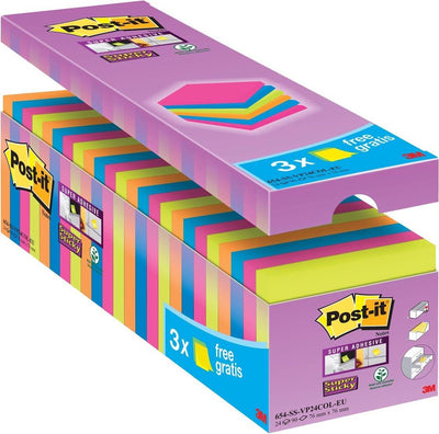 Notes super autocollantes postez-le 654ssvp24coleu