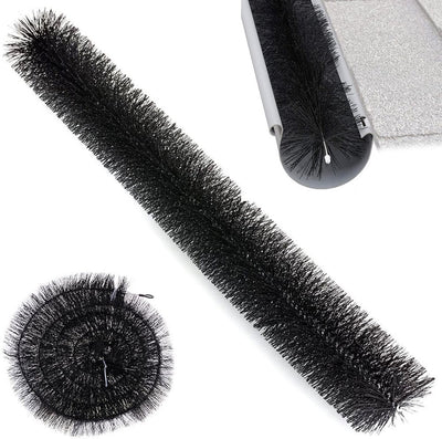 Kinzo protection de gouttière 12 cm x 400 cm - brosse à gouttière - évite les feuilles et les blocages - installation facile - acier inoxydable