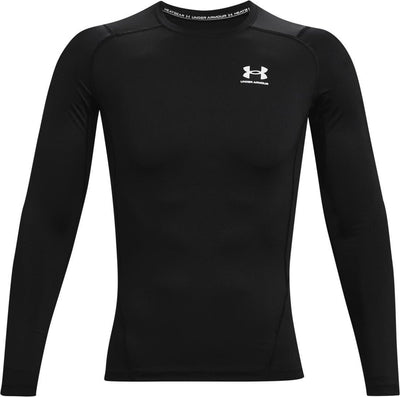 Under Armour UA HG Armour Comp LS-BLK chemise de sport homme - noir - blanc