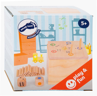 Petit jeu de dés pied dans une boîte 6 out