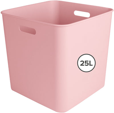 Sunware sigma home boîte cube 25l - 31,8x31,8x31,1 cm - rose