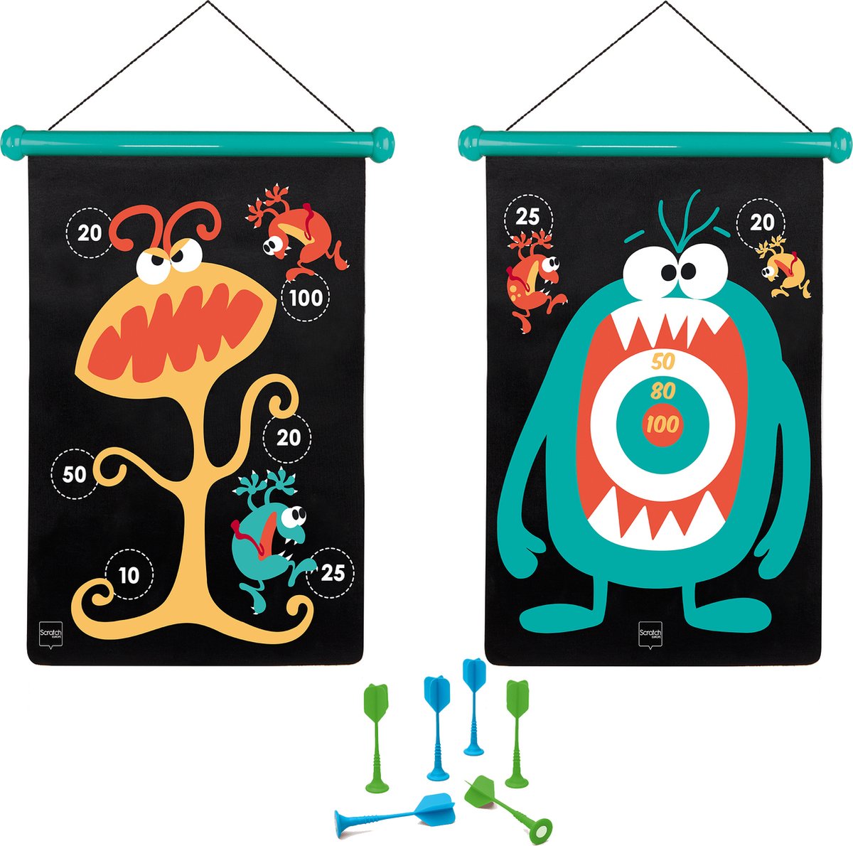 Fléchettes magnétiques Scratch - échantillons (l) - 36x55cm - 2 faces - 5 ans
