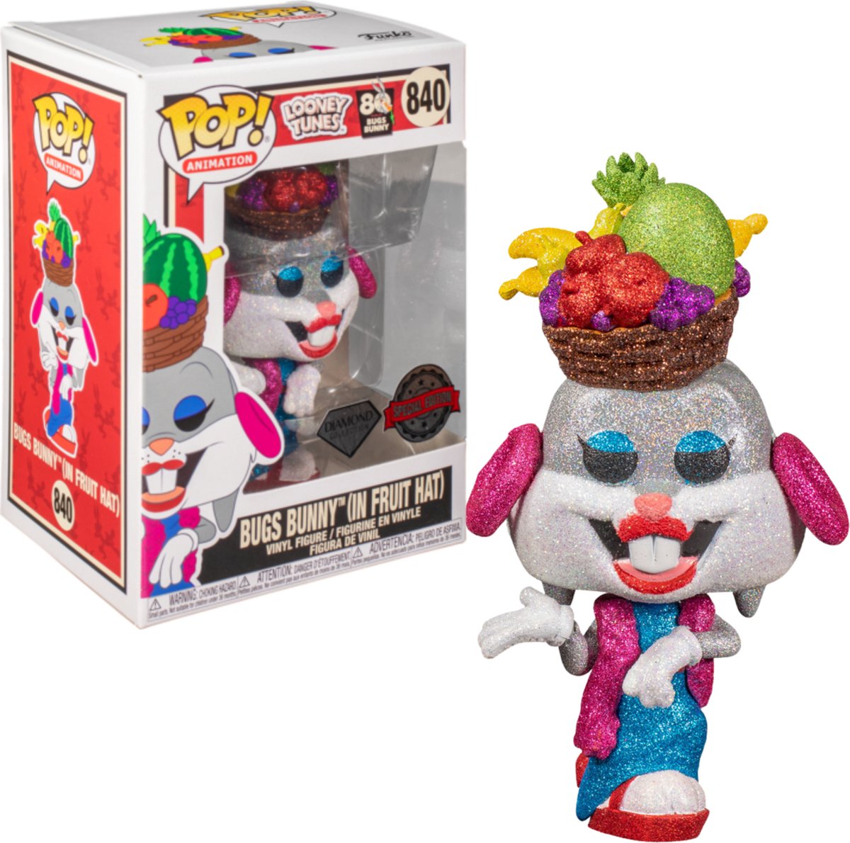 Funko-pop ! animation bugs dans fruit hat diamant 840 bugs bunny looney tunes exclusif