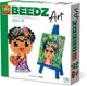 Ses creative ses - beedz art - mini artiste frida - avec mini chevalet - 1600 perles thermocollantes avec étagère