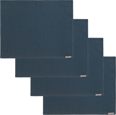Ddddd - kit - 4x set de table - lot de 4 pièces - textiles de table de luxe - 35x45 cm - bleu