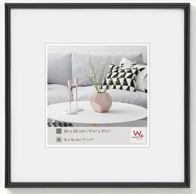 Walther Galeria - cadre en plastique - format photo 30x30 cm - noir