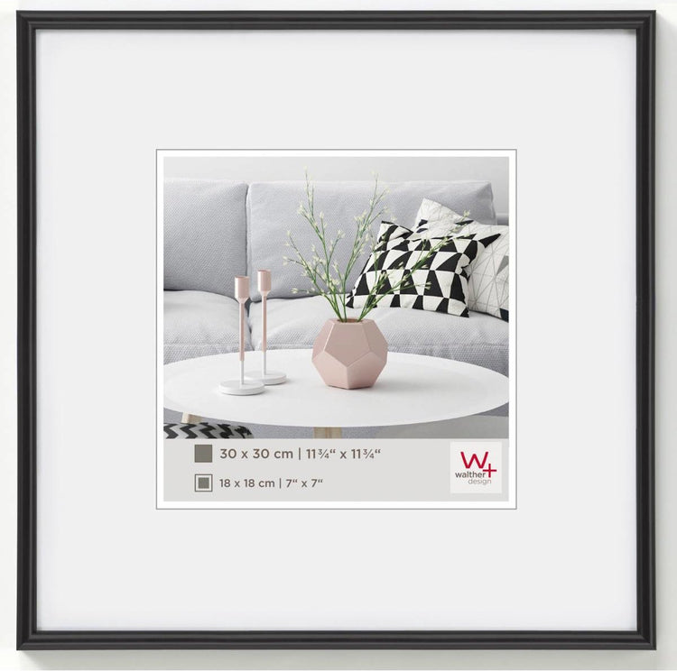 Walther Galeria - cadre en plastique - format photo 30x30 cm - noir