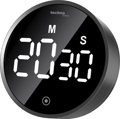 Minuteur de cuisine Technoline - kt 600 - 82x82x34mm - noir - tl-kt600