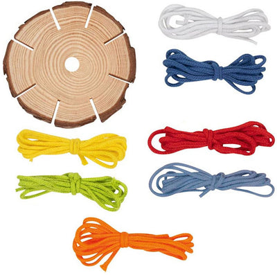 Bracelets à disque tresse en bois goki faire un ensemble d'artisanat