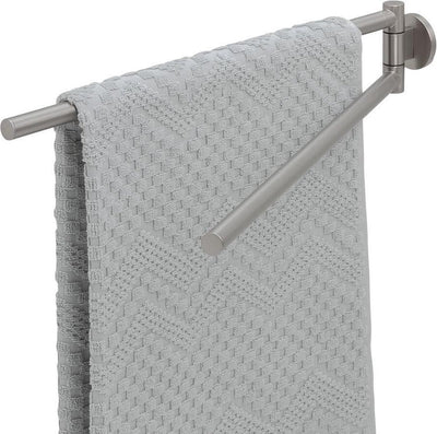 Tiger midi - porte-serviettes 2 bras - inox - inox brossé