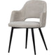 Chaise de salle à manger Woood ferdy - polyester - perle - 82x56x58