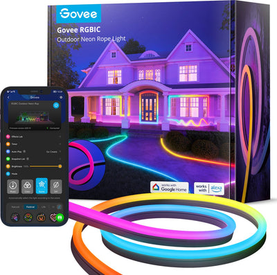 GOVEE RGBIC LIGHT DE ROPE DE NEON OUTDOOOR (10 m)