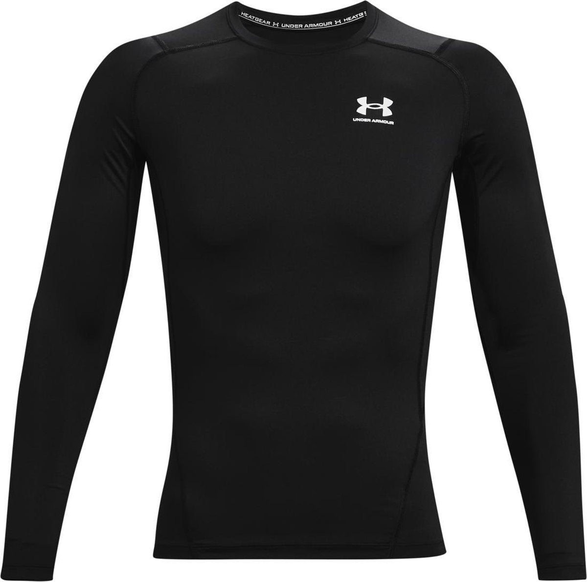Under Armour UA HG Armour Comp LS-BLK chemise de sport homme - noir - blanc