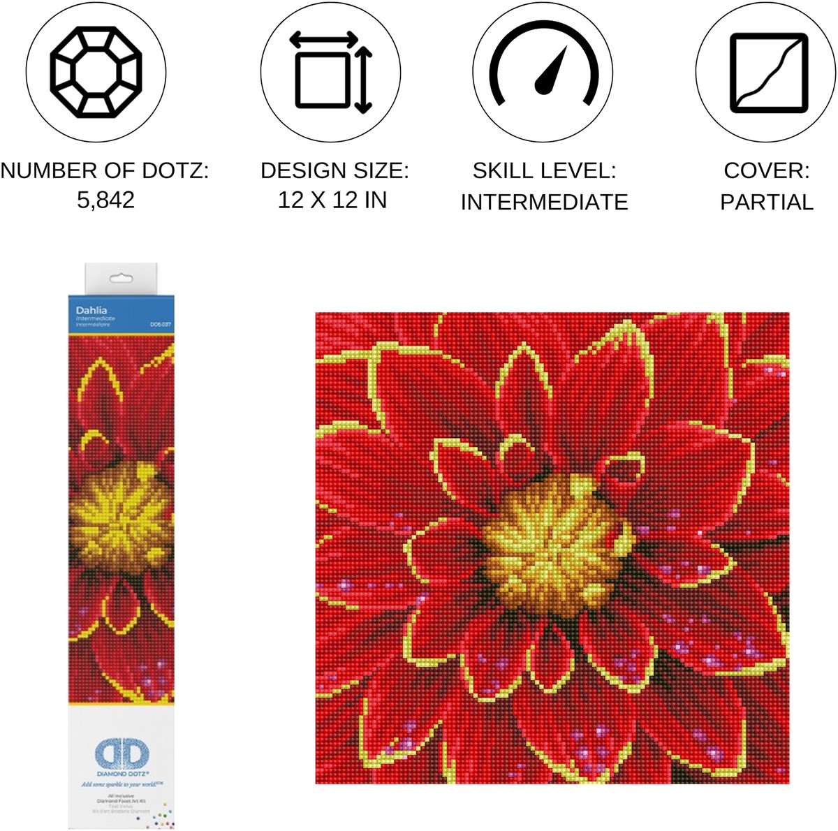 Diamond dotz® dd5.037 - Dahlia 30,5x30,5cm (#dd1904)