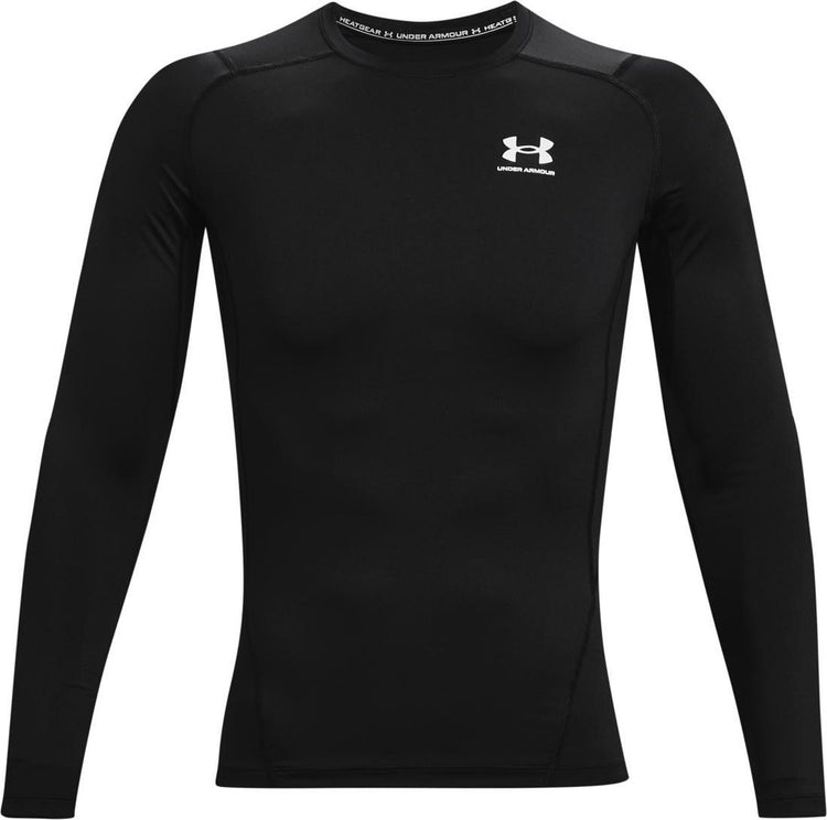 Under Armour UA HG Armour Comp LS-BLK chemise de sport homme - noir - blanc