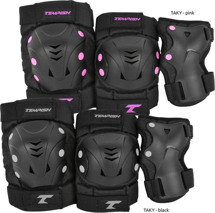 Tempish – taky – protection pour patins – pack de 3 – adultes – noir – ensemble complet pour patinage – taille m