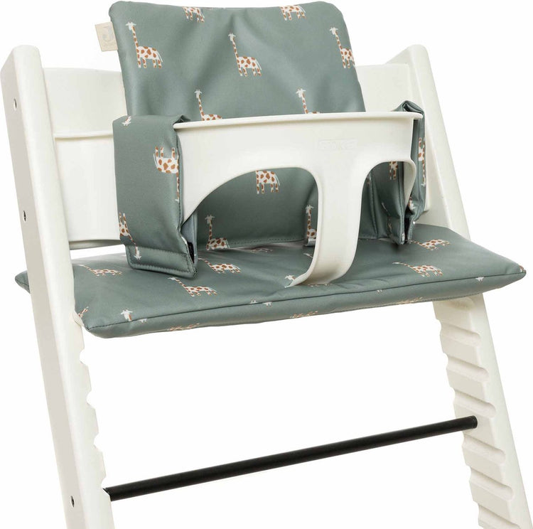 Jollein réducteur de chaise de croissance - girafe jungle jambo - pour chaise haute - polyester enduit