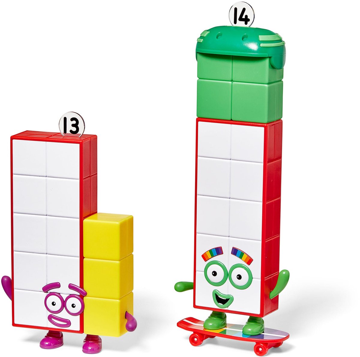 Ressources d'apprentissage, blocs de chiffres, jouets éducatifs, ensemble de treize et quatorze. - 3+