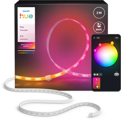 Rallonge de bande LED Philips Hue Flux - Rallonge de 2 mètres - installation facile - lumière blanche et colorée - technologie chromasync™