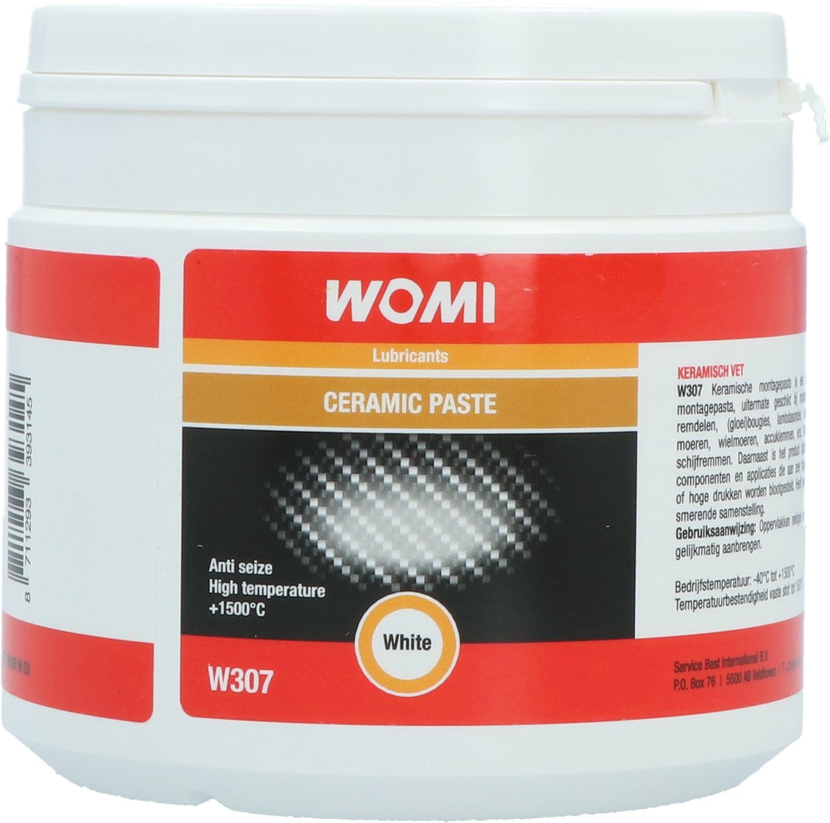 Pot à graisse céramique Womi - 500 grammes - pâte de protection de montage - lubrifiant professionnel w307