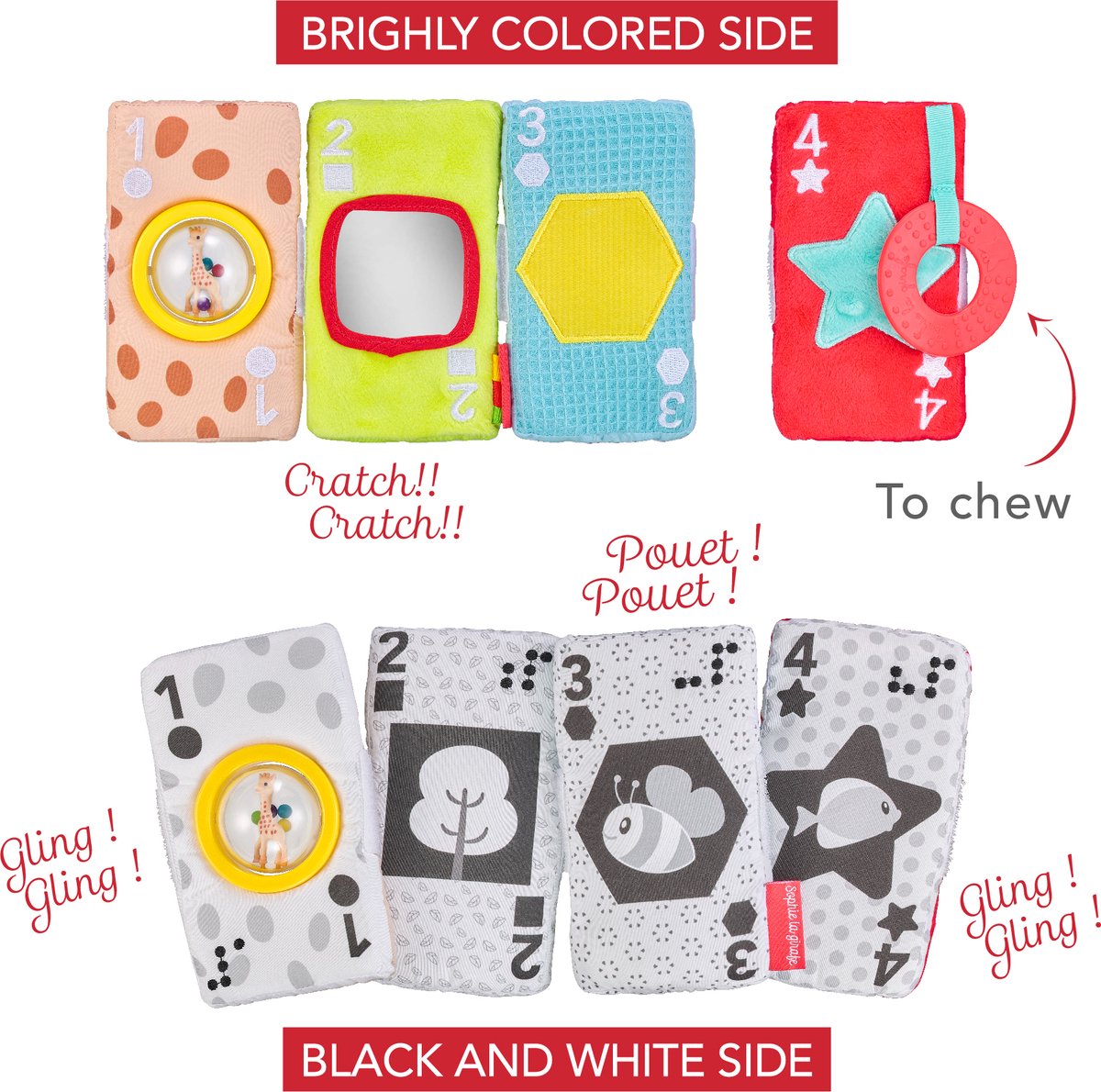 Cartes d'activités sensorielles Sophie la girafe