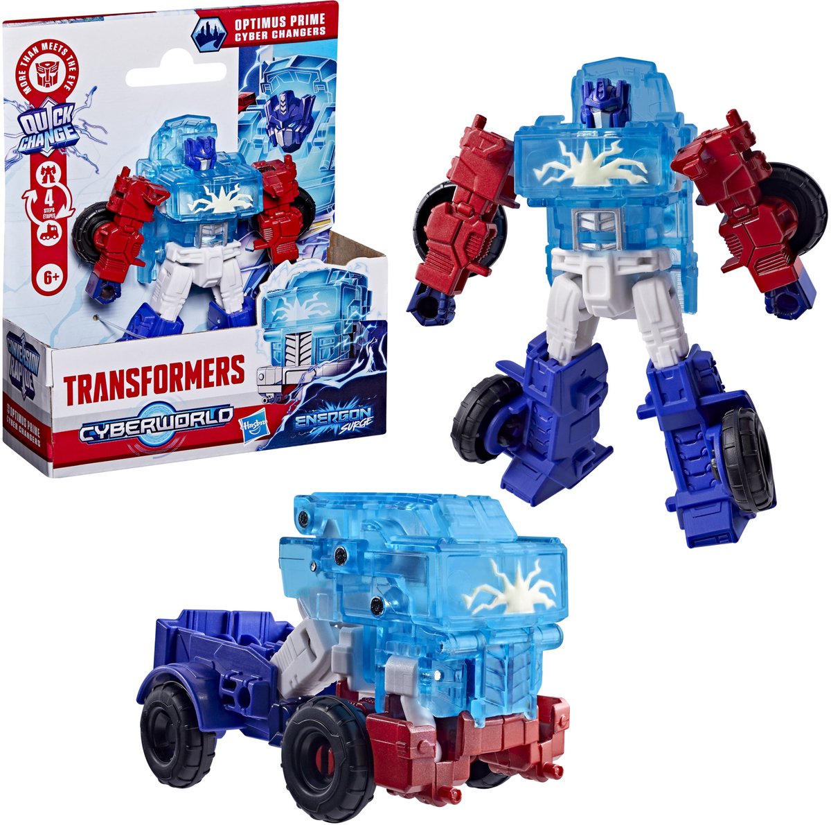 Transformers Cyberworld Energon Surge Optimus Prime Cyber Changeurs - figurine articulée