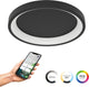 Plafonnier intelligent Eglo connect.z loretello-z - LED - ø 35 cm - noir et blanc - lumière blanche RGB réglable - dimmable - zigbee