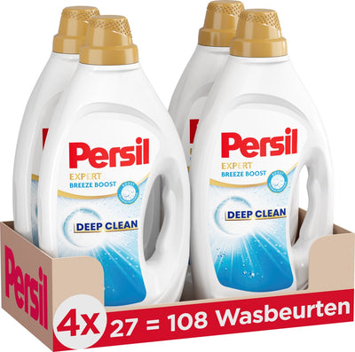 Persil gel Breeze Boost - Lessive liquide - Pour toutes les couleurs de linge - Fraîcheur hygiénique - 4 x 27 lavages