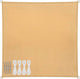 Toile d'ombrage Abbey Camp - pes - 4 x 4 m - sable - toile solaire - anneaux en acier inoxydable - parasol