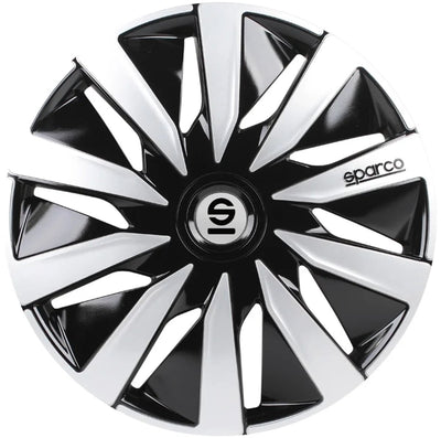 enjoliveurs Lazio 16 pouces ABS noir argent lot de 4