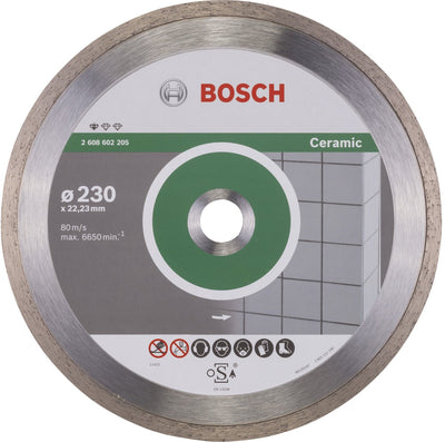Bosch - disque à tronçonner diamanté standard pour céramique 230 x 22,23 x 1,6 x 7 mm